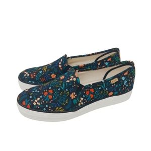 NWOT Keds X Rifle Paper Co Triple Decker Wildwood Slip-On Sneakers Size 8.5